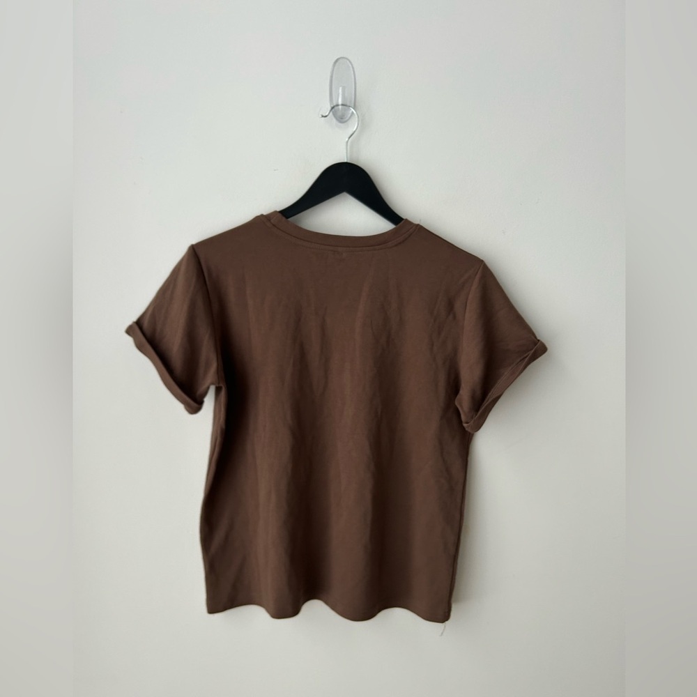 Korean Teddy Bear Graphic T Shirt Brown Cute Kawaii Y2K Baby Tee Size S - Picture 9 of 11